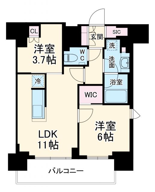 浦安市当代島のマンションの間取り