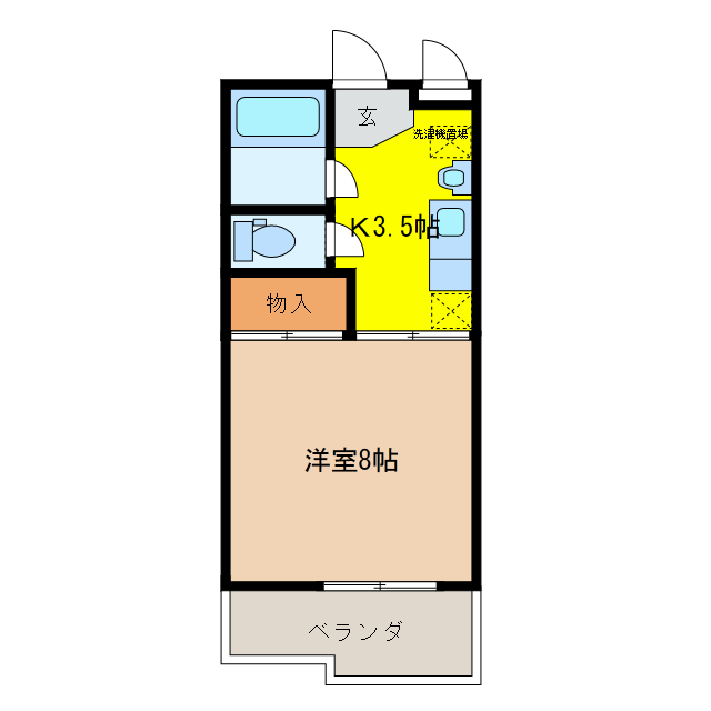 マンション若山の間取り