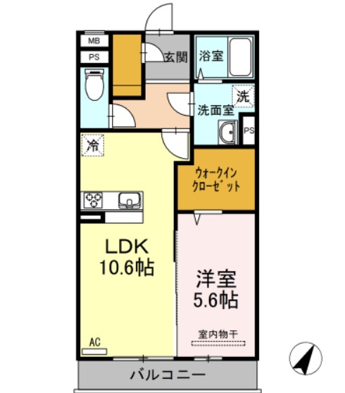 プレセランス牧23-4の間取り