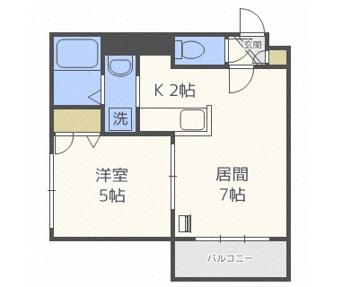 札幌市西区西町北のマンションの間取り