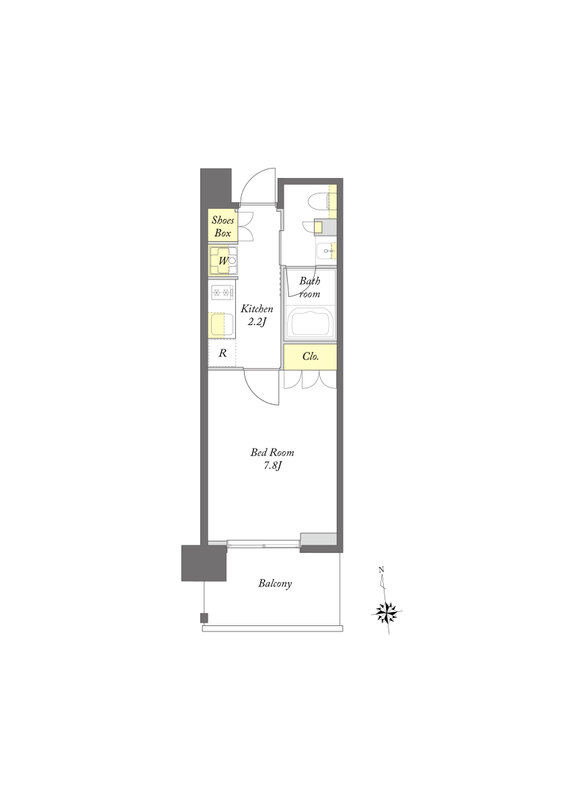 【新宿区早稲田町のマンションの間取り】