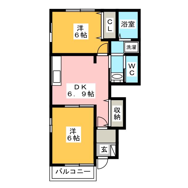 ハートダイアリー　Ａの間取り