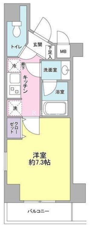 台東区上野のマンションの間取り