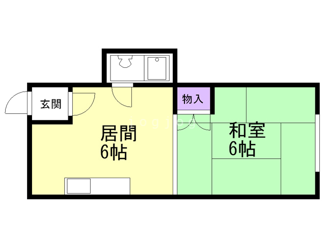 札幌市北区北三十七条西のマンションの間取り