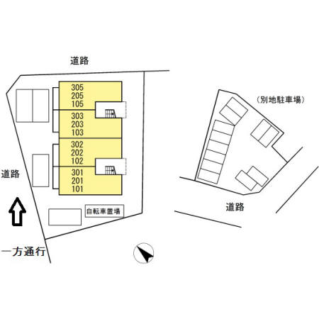 【ラヴィトピア新町の駐車場】