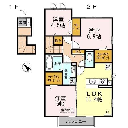 ラフィーネ東野の間取り