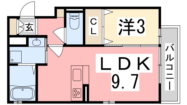 姫路市広畑区早瀬町のアパートの間取り