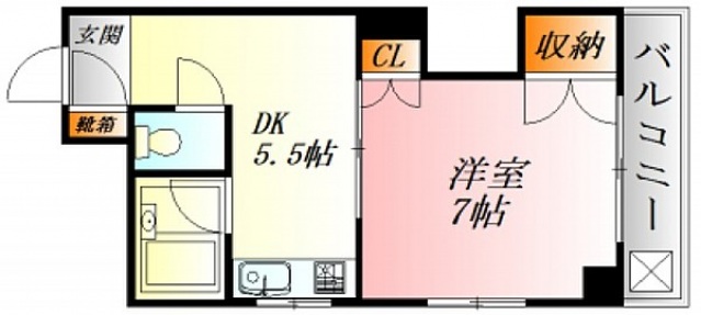 広島市中区千田町のマンションの間取り