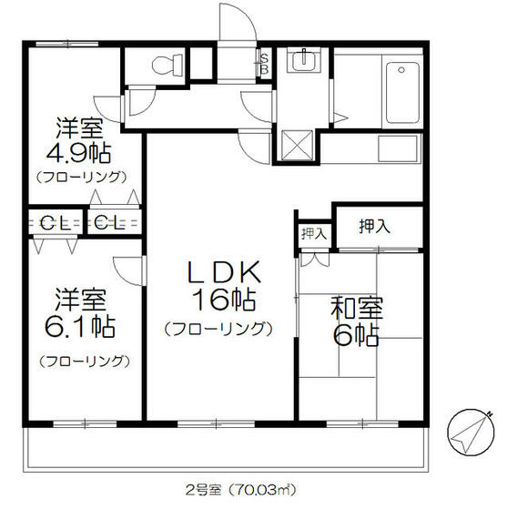 シティハイム八広はなみずきの間取り