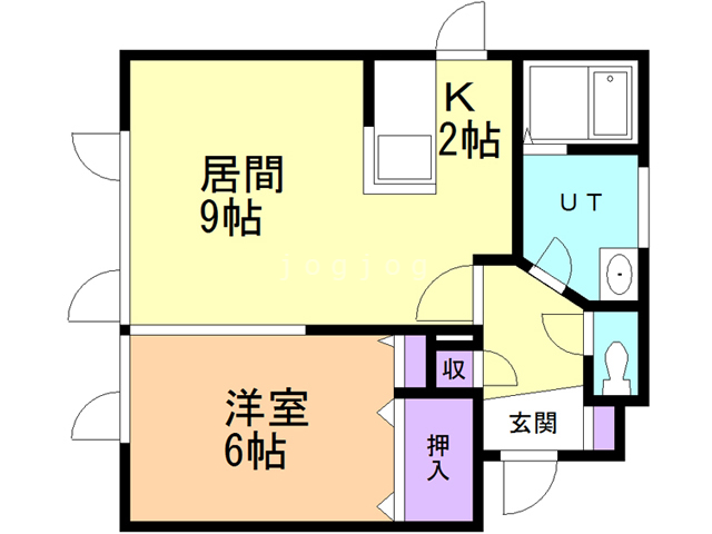 札幌市白石区東札幌五条のアパートの間取り