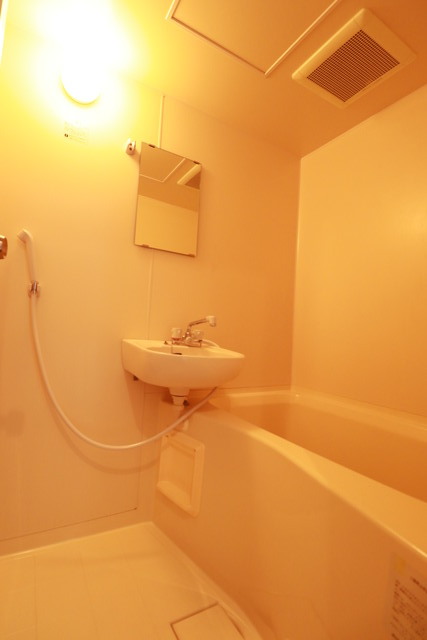 洗面設備　バスには洗面台も付いているのでお出掛け準備らくらくですね♪