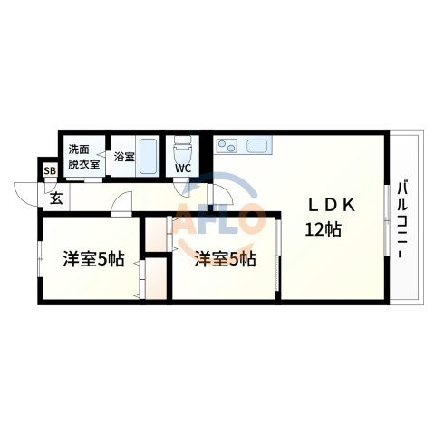 地下鉄中央線 深江橋駅 徒歩5分 3階建 築11年の間取り写真