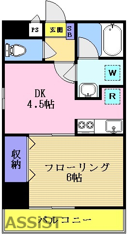 東急田園都市線 三軒茶屋駅 徒歩4分 4階建 築28年の間取り写真