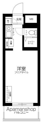 東急多摩川線 矢口渡駅 徒歩6分 5階建 築40年の間取り写真