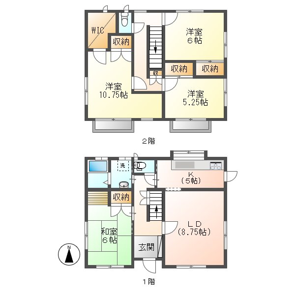 【西岡中村貸家の間取り】