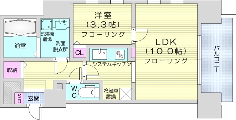 UURコート札幌北三条の間取り