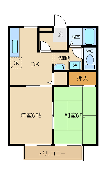 姫路市飾磨区山崎台のマンションの間取り