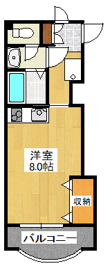 姫路市伊伝居のマンションの間取り