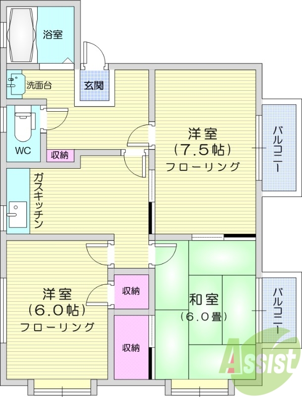 コーポ高原の間取り