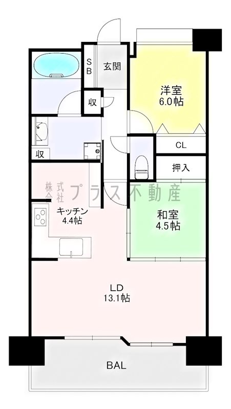 エバーライフ直方駅前の間取り