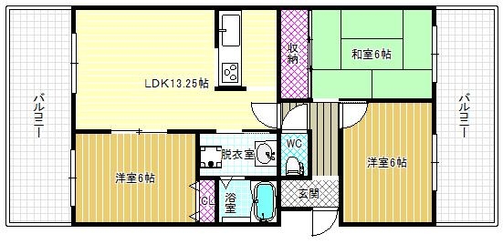 【ファミーレ古市の間取り】