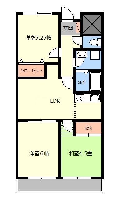 南晒屋コーポの間取り