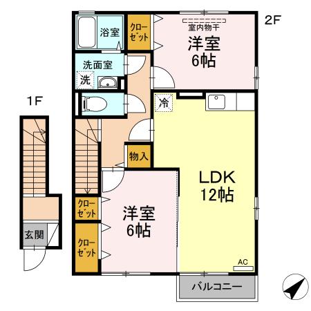 光市三井のアパートの間取り