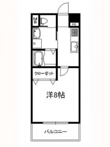 広島市中区白島九軒町のマンションの間取り