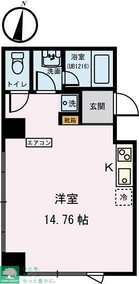 渋谷区千駄ヶ谷のマンションの間取り