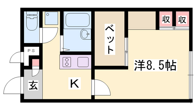 レオパレスサンライズ松陽の間取り