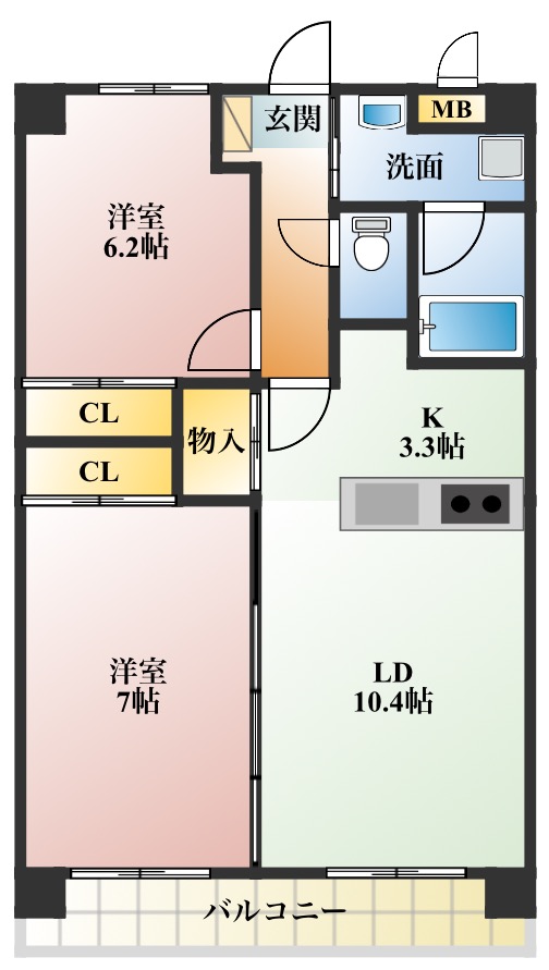 レーヴシェソワの間取り