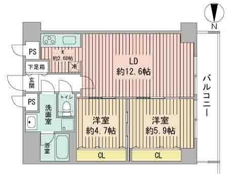 TEADA北4条の間取り