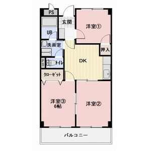 桑名市長島町押付のマンションの間取り