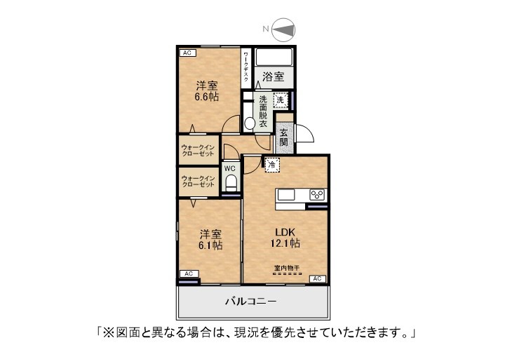 【北九州市小倉北区下富野のアパートの間取り】