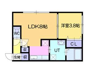 札幌市豊平区平岸三条のマンションの間取り