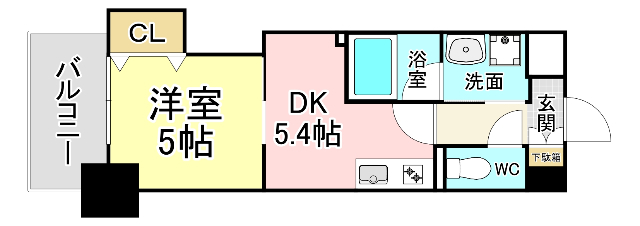 北九州市戸畑区牧山のマンションの間取り