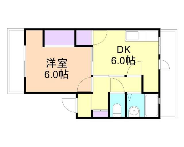 和歌山市舟津町のマンションの間取り