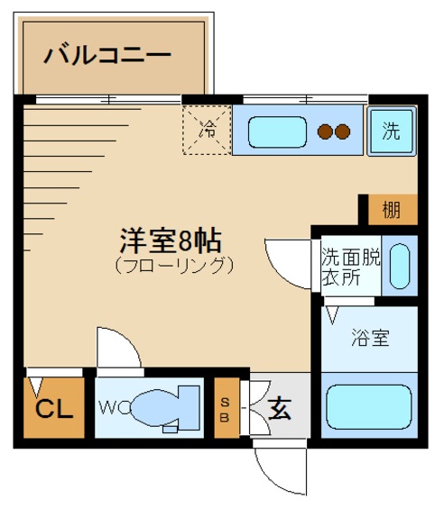 新宿区西新宿のマンションの間取り