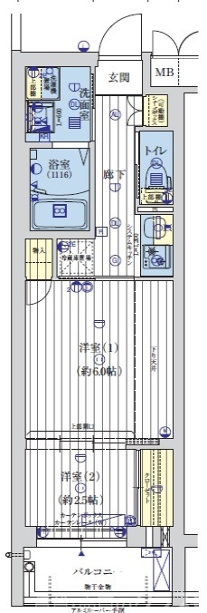 アクアプレイス京都聚楽第の間取り