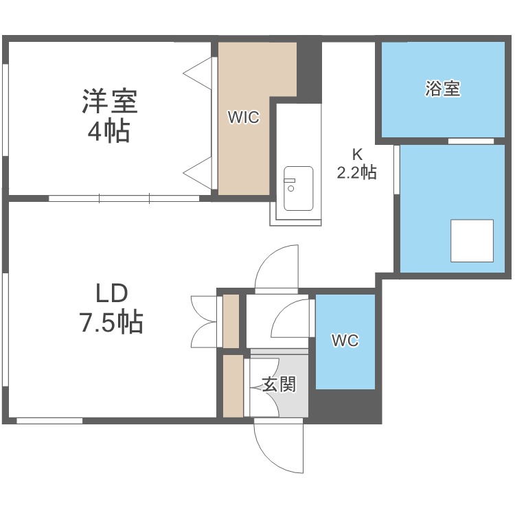 アルファスクエア琴似１条の間取り