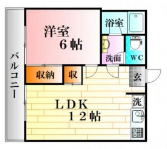 【広島市中区光南のマンションの間取り】