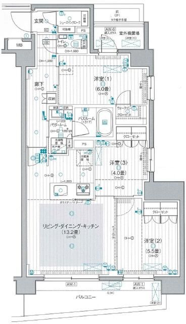 パレステージ茅ヶ崎IIの間取り