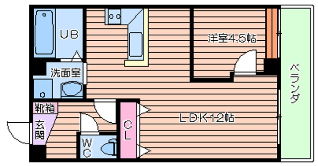 【リバーライズ空堀の間取り】