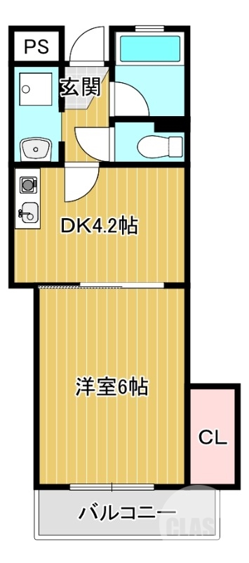 大阪狭山市狭山のマンションの間取り