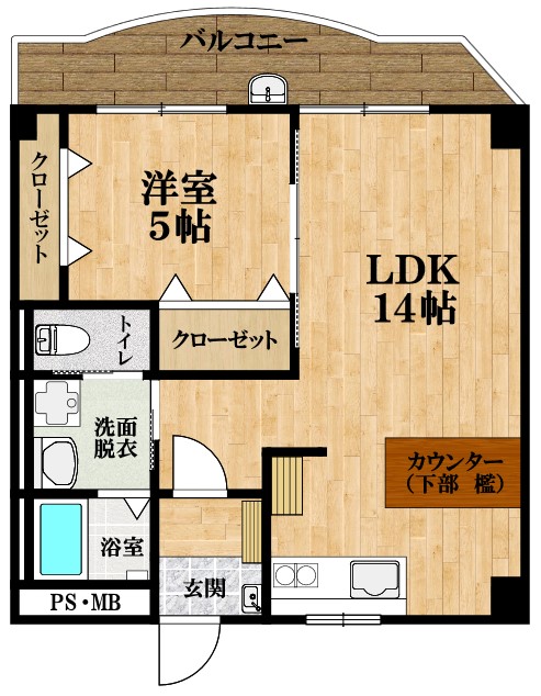 高鷲マンション巽の間取り