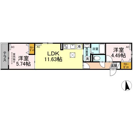 江戸川区松江のアパートの間取り