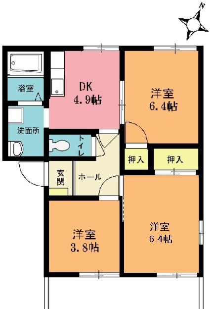 SHMアークガーデン桶川 Fの間取り