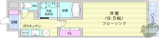 仙台市泉区泉中央のマンションの間取り