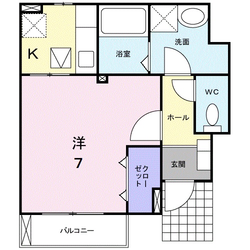 【長浜市宮司町のアパートの間取り】