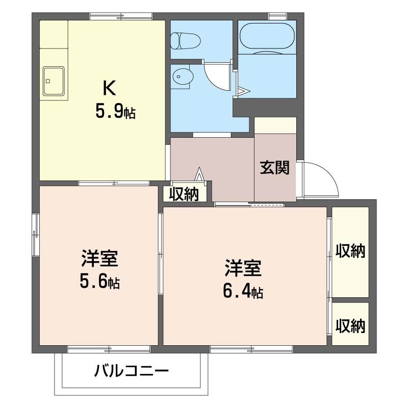 サンクレストＡの間取り